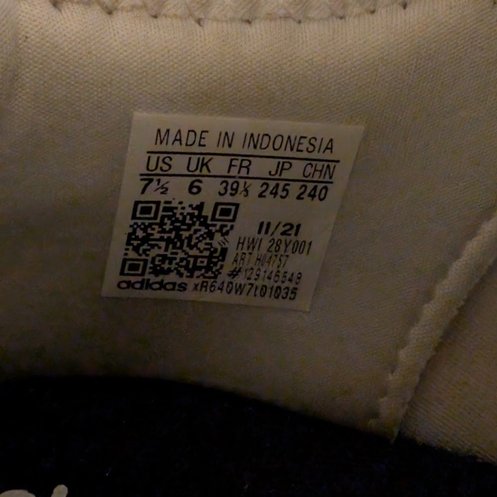 Adidas White High-Top Sneakers (Sz - Picture 5 of 9